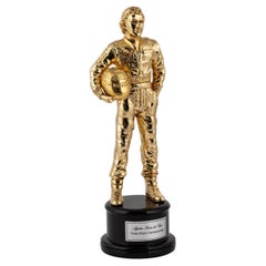 Ayrton Senna 24K Gold Plated Solid Silver Trophy Statue by Iguti, 2014
