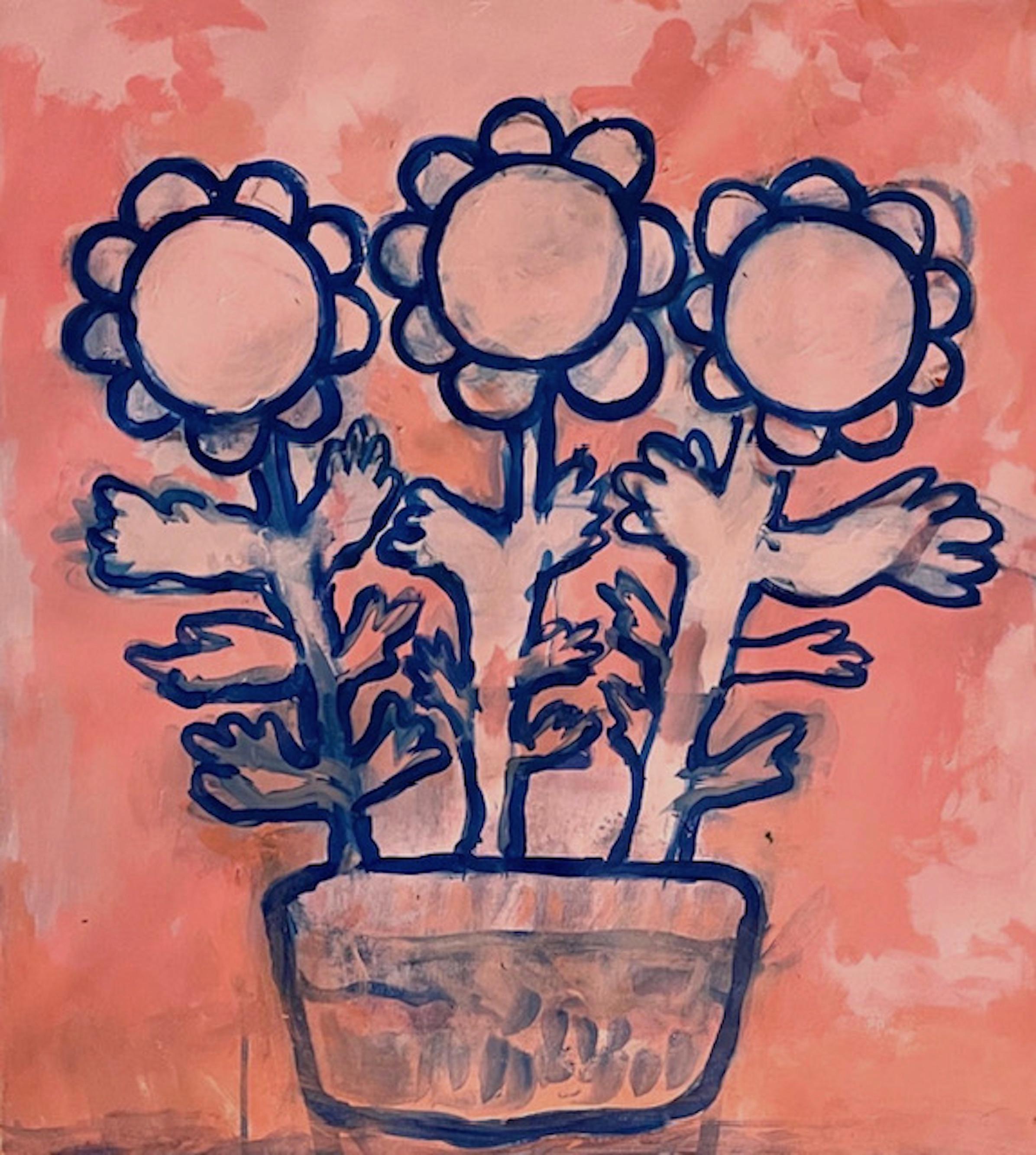 Still-Life Painting Ayse Wilson - Pinkies Rise and Shine (roses roses brillantes)
