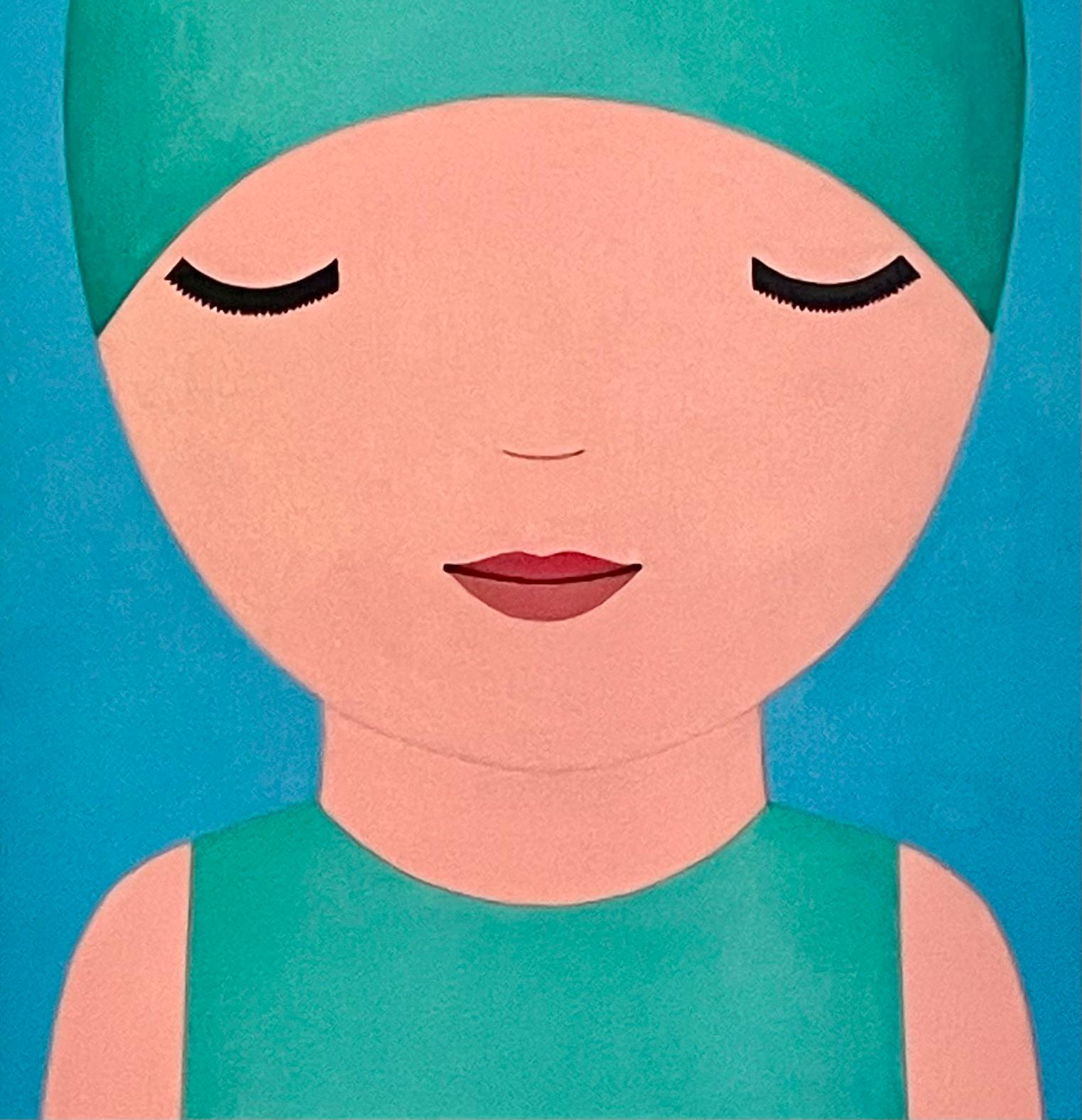 Nageuse turquoise - Contemporain Painting par Ayse Wilson