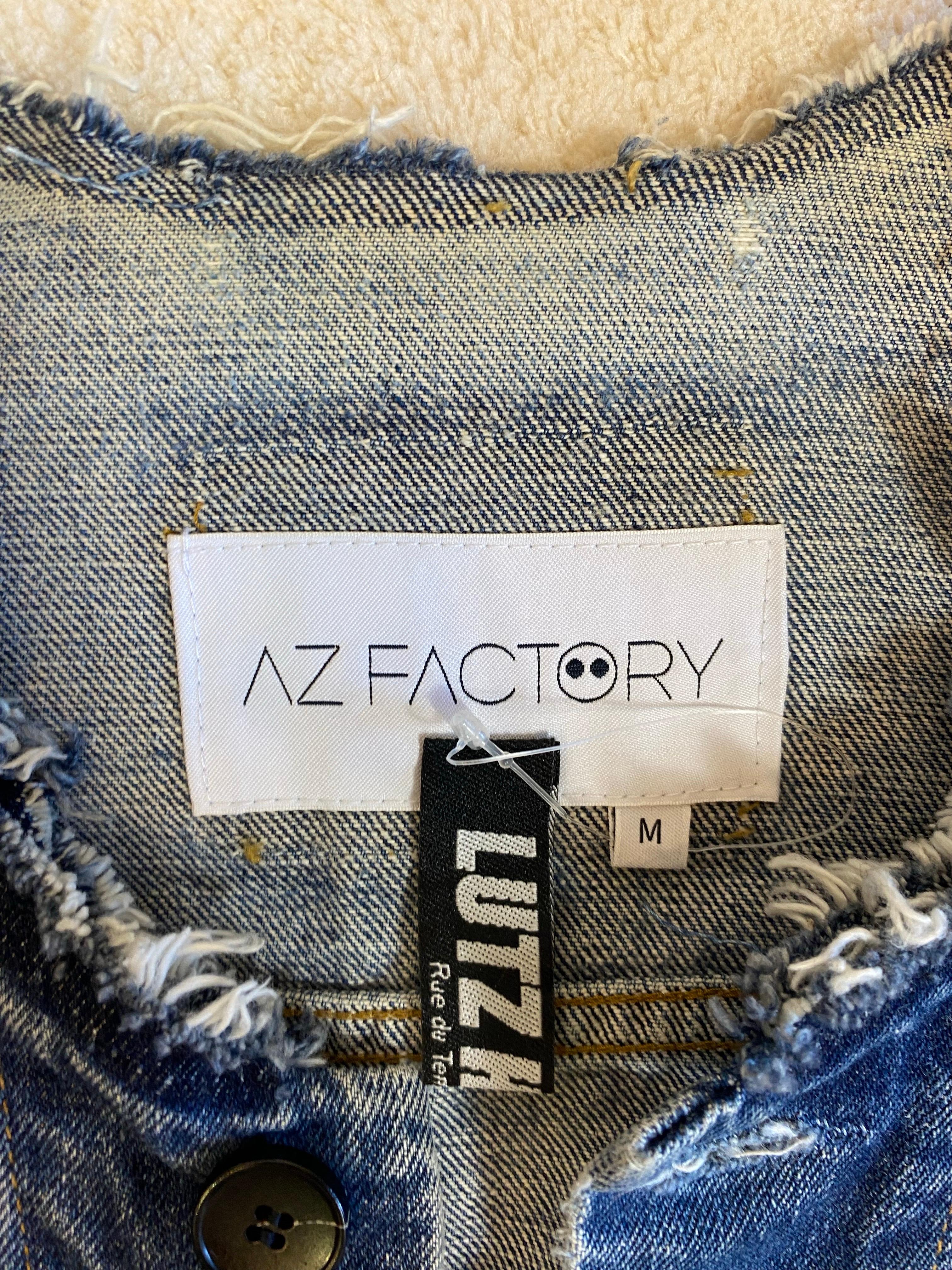 Gris Veste en jean Az Factory avec paillettes. en vente