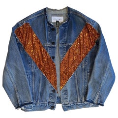 Az Factory Jeansjacke mit Pailletten.