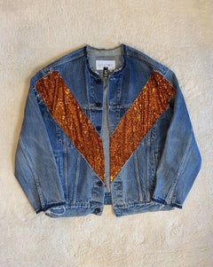 Veste en jean Az Factory avec paillettes.