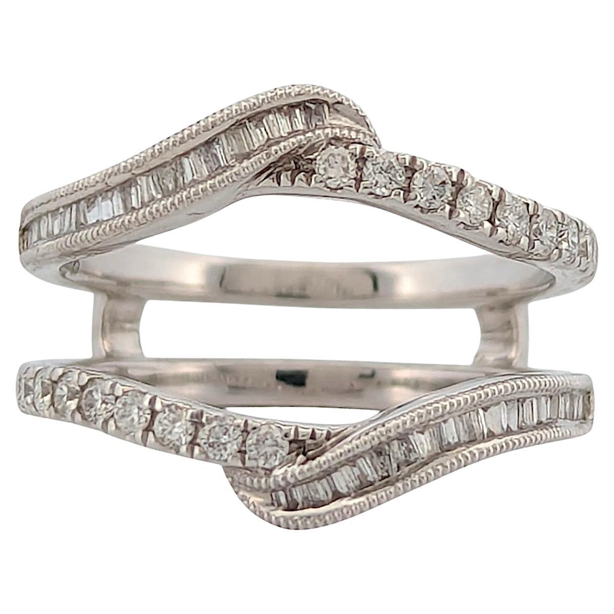 Azalea  14K White Gold Diamond Ring, 0.40 CT, Size 7, Dainty Wedding Band