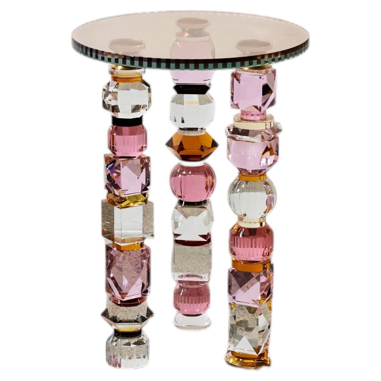 Azalea Side Table by Reflections Copenhagen, Crystal, Bold Design, New For Sale