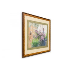 Azealas Hand-Painted Biedermeier Painting, Late 20th Century, Europe