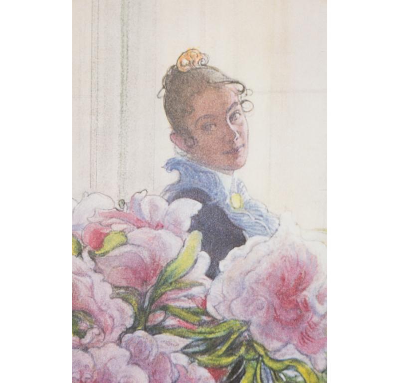 Dipinto a mano Quadro di Azealas con donna nella stanza del sole in vendita