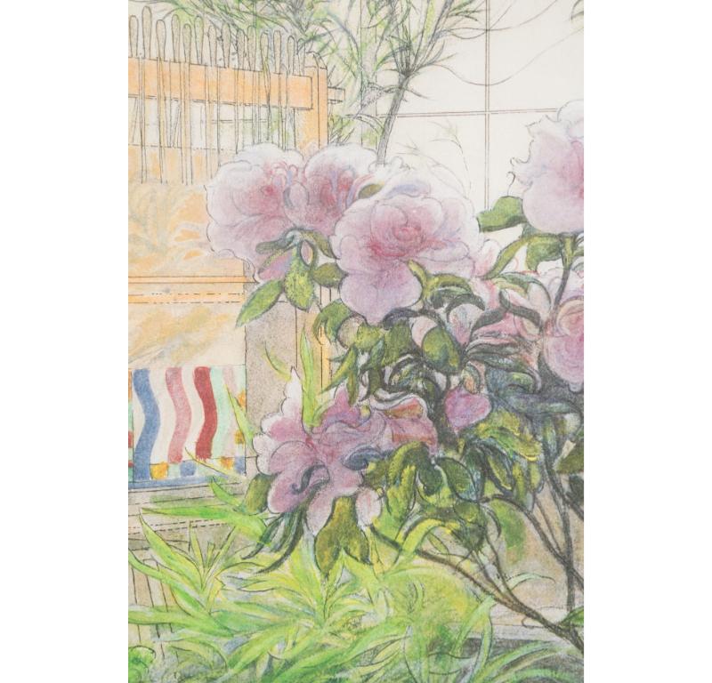 Quadro di Azealas con donna nella stanza del sole In condizioni buone in vendita a Queens, NY
