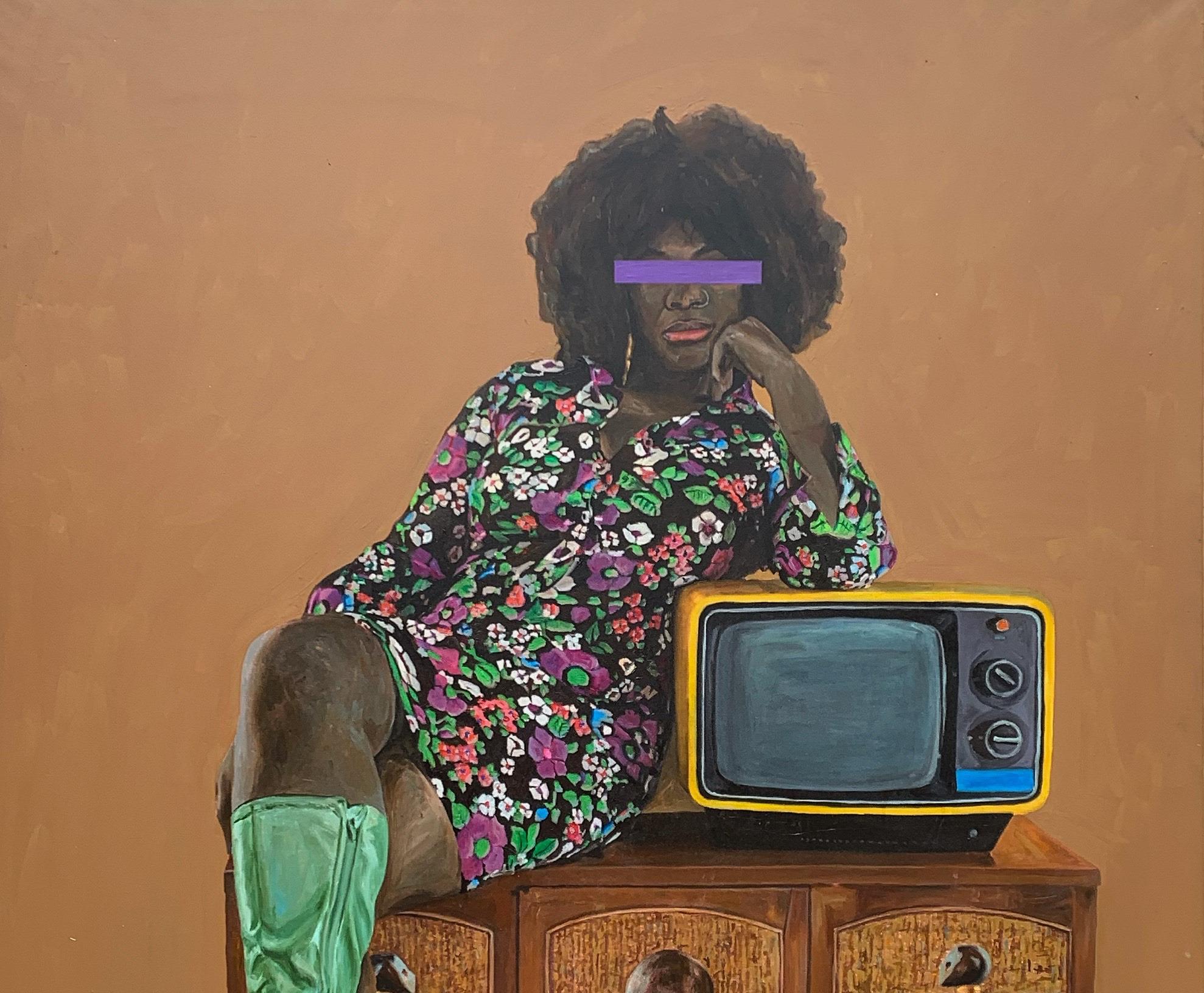 Ashabi Oge - 21° secolo, Contemporaneo, Figurativo, Africa Donna, Moda - Painting di Azeez Muritadoh