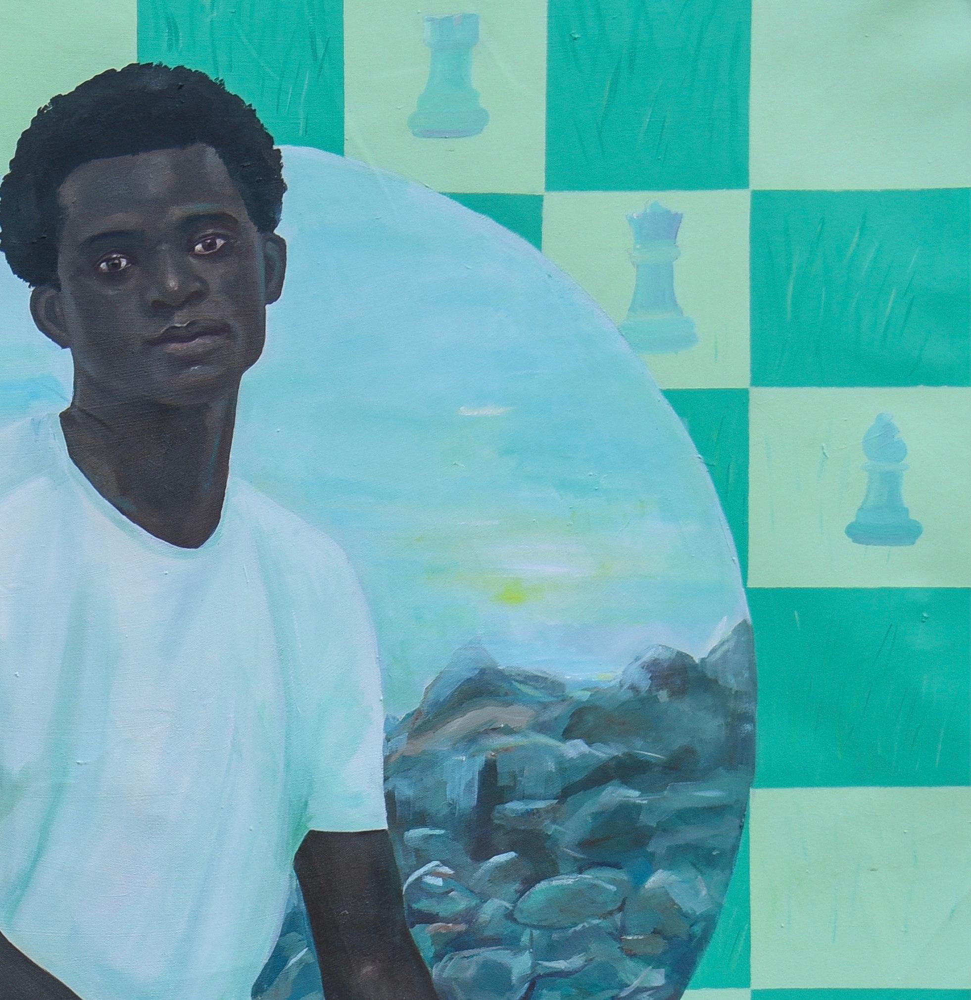 Devo salire a bordo? - Painting Contemporaneo di Azeez Salami