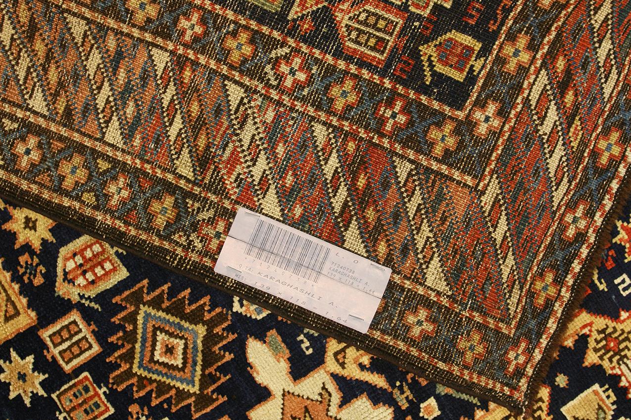 XIXe siècle Tapis d'Azerbaïdjan Karagashli à motifs géométriques, vers 1880 en vente