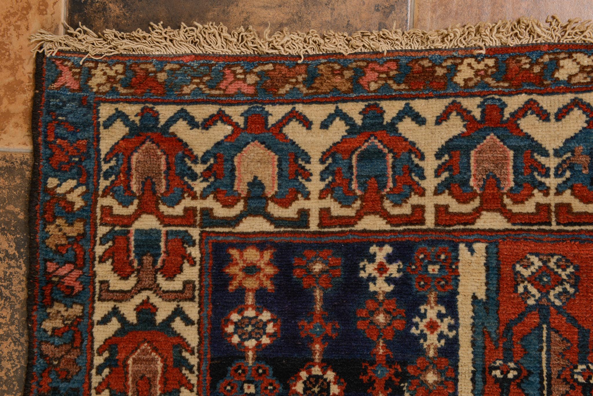 Hand-Knotted Azeri Carpet with Mazlegan Collection Design For Sale