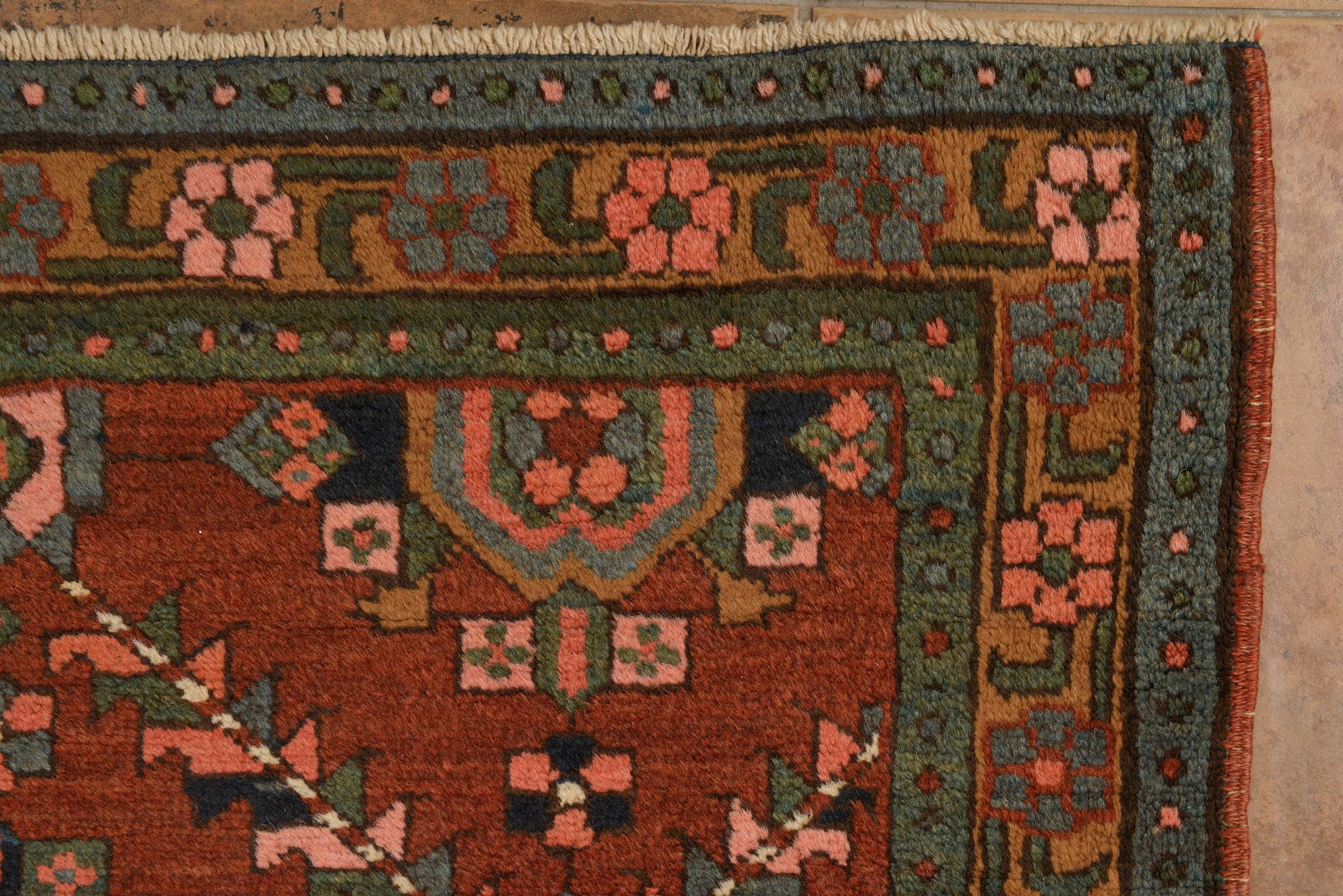 Wool Azeri Old Gallery in Chocolate Color For Sale