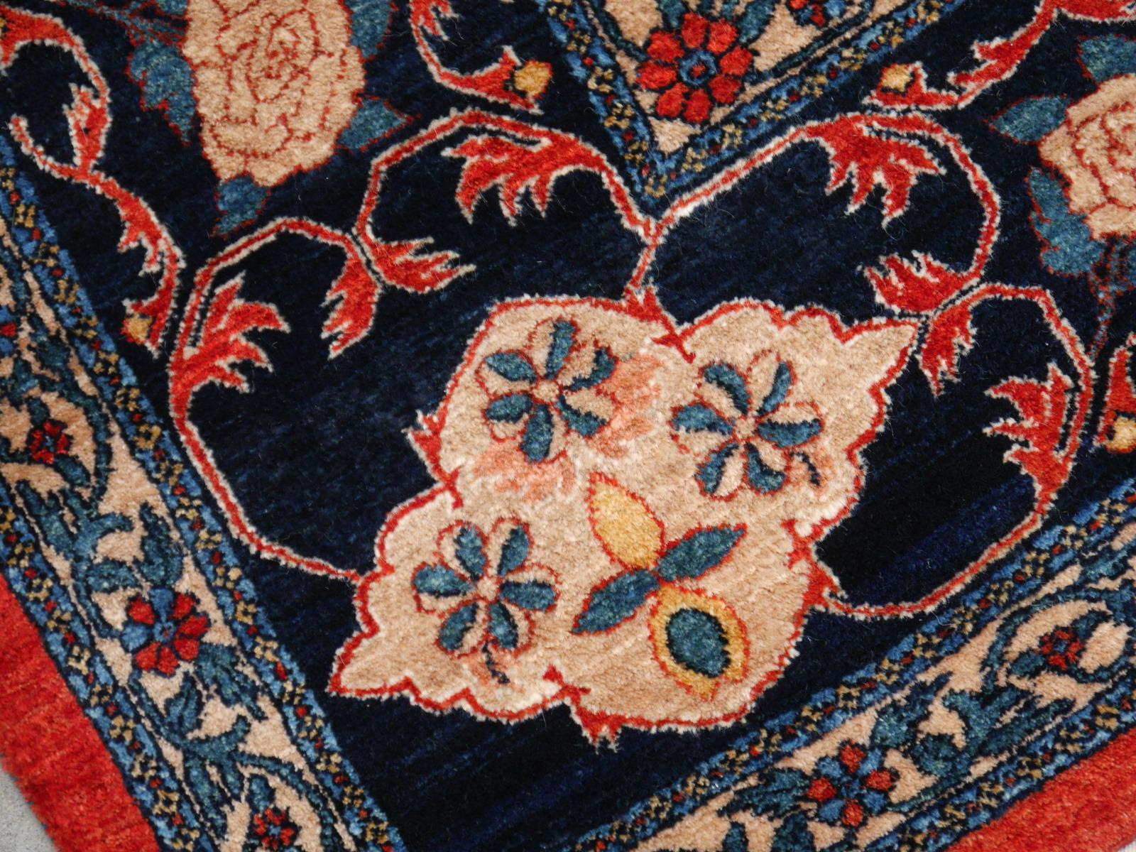 Azeri Turkish Vintage Rug with Vegetable Dyes 5