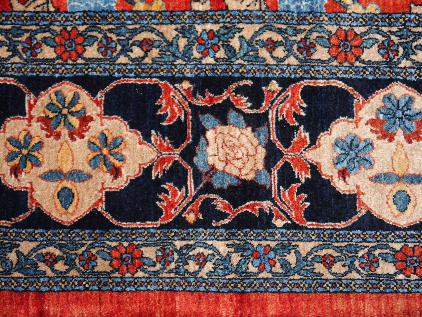 Azeri Turkish Vintage Rug with Vegetable Dyes 6