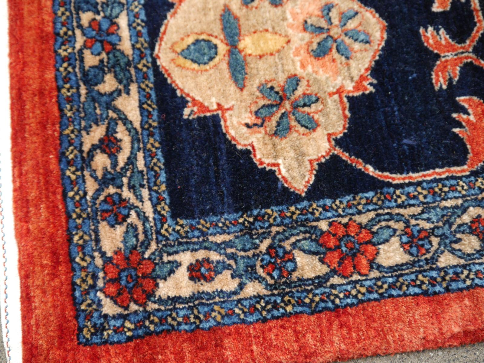 Tribal Azeri Turkish Vintage Rug with Vegetable Dyes