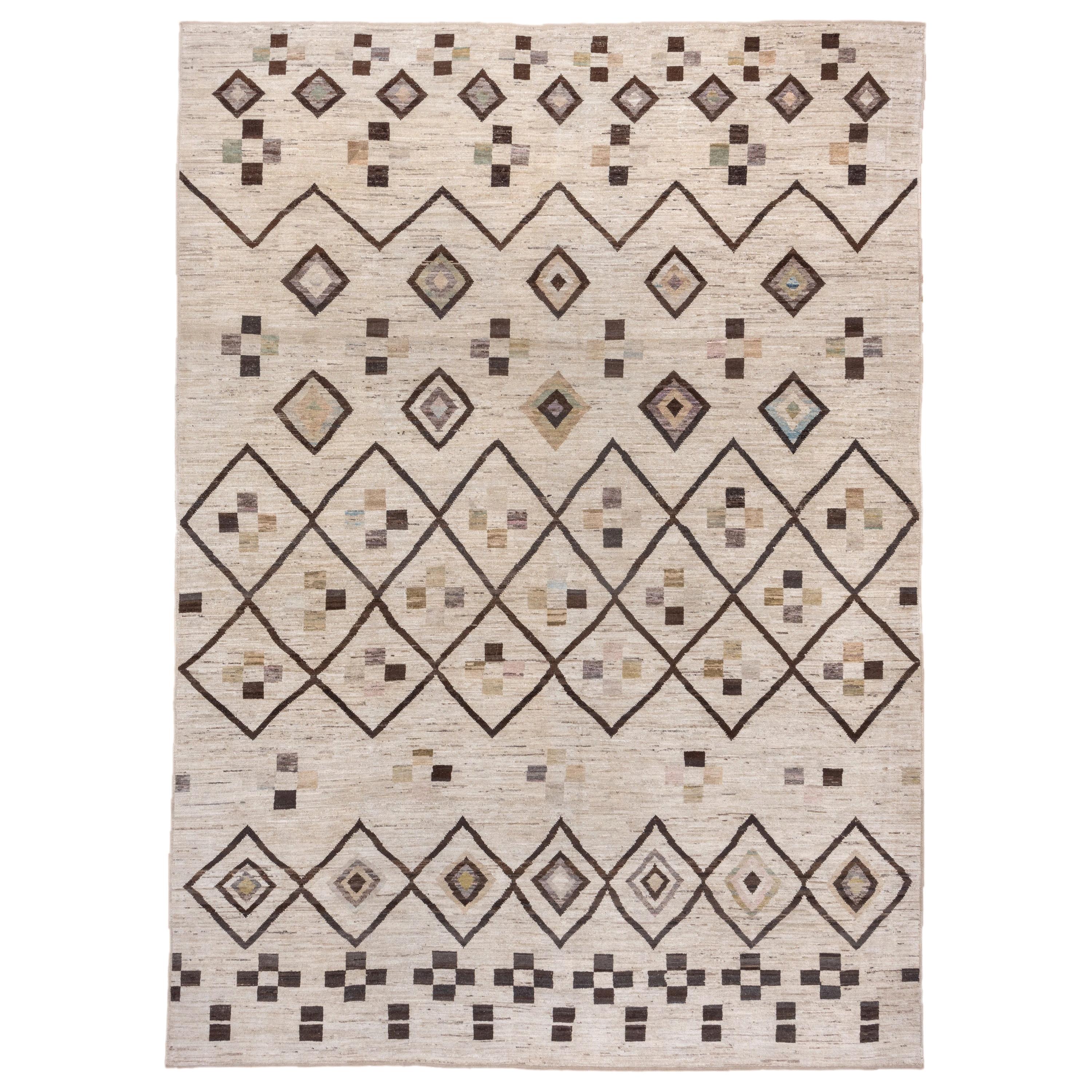 Azilal Style Moroccan Carpet, Medium Soft Pile