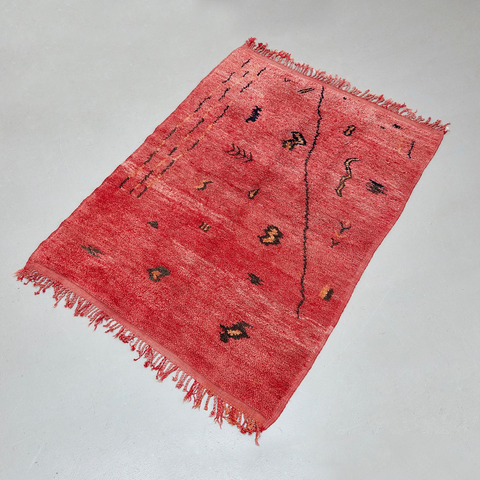 Azilal, Wool Hand Knotted, Chichaoua Moroccan Rug, circa 1970 5