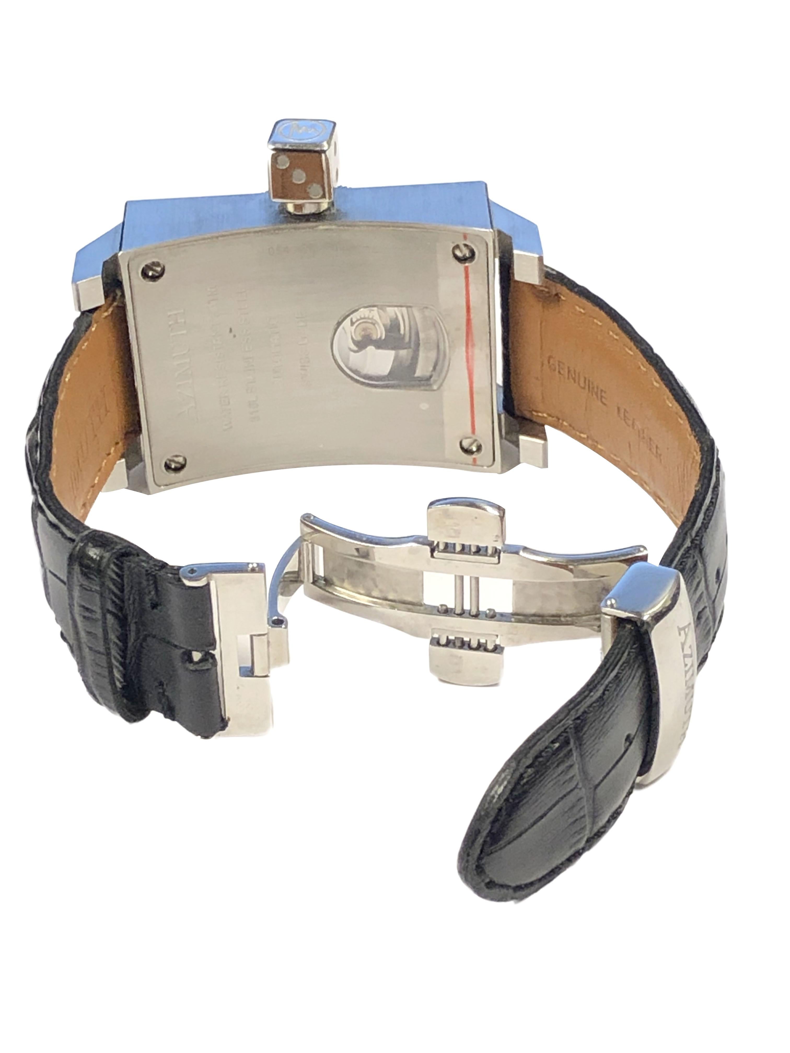 Men's Azimuth SP 1 King Casino Steel Automatic Roulette Wrist Watch