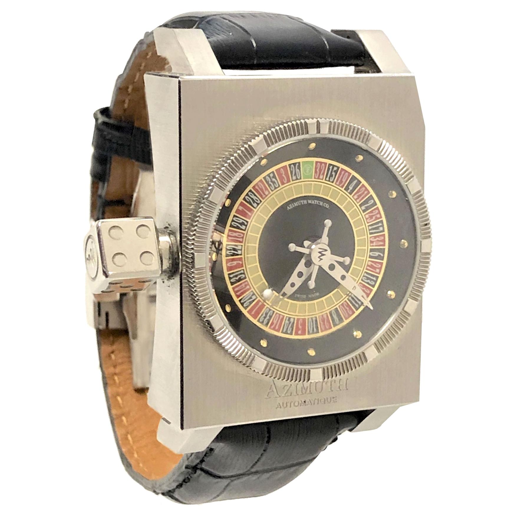 Azimuth SP 1 Roulette Stainless Steel Automatic Wristwatch For Sale at