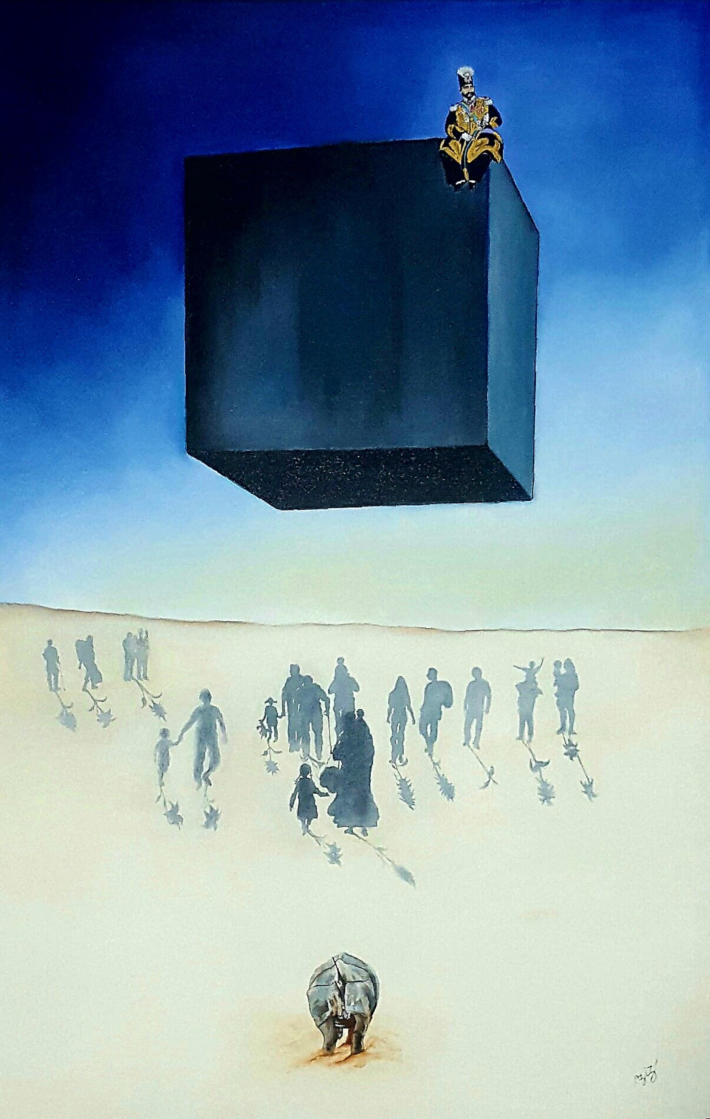 Art contemporain persan d'Aziz Anzabi - Voyage vers l'espoir