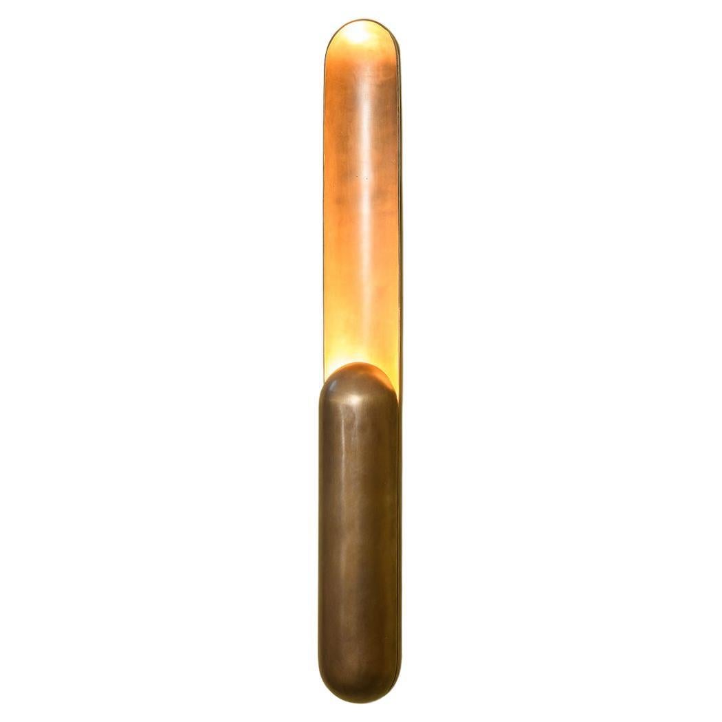 Applique AZO, by Rain, lampe contemporaine, laiton patiné