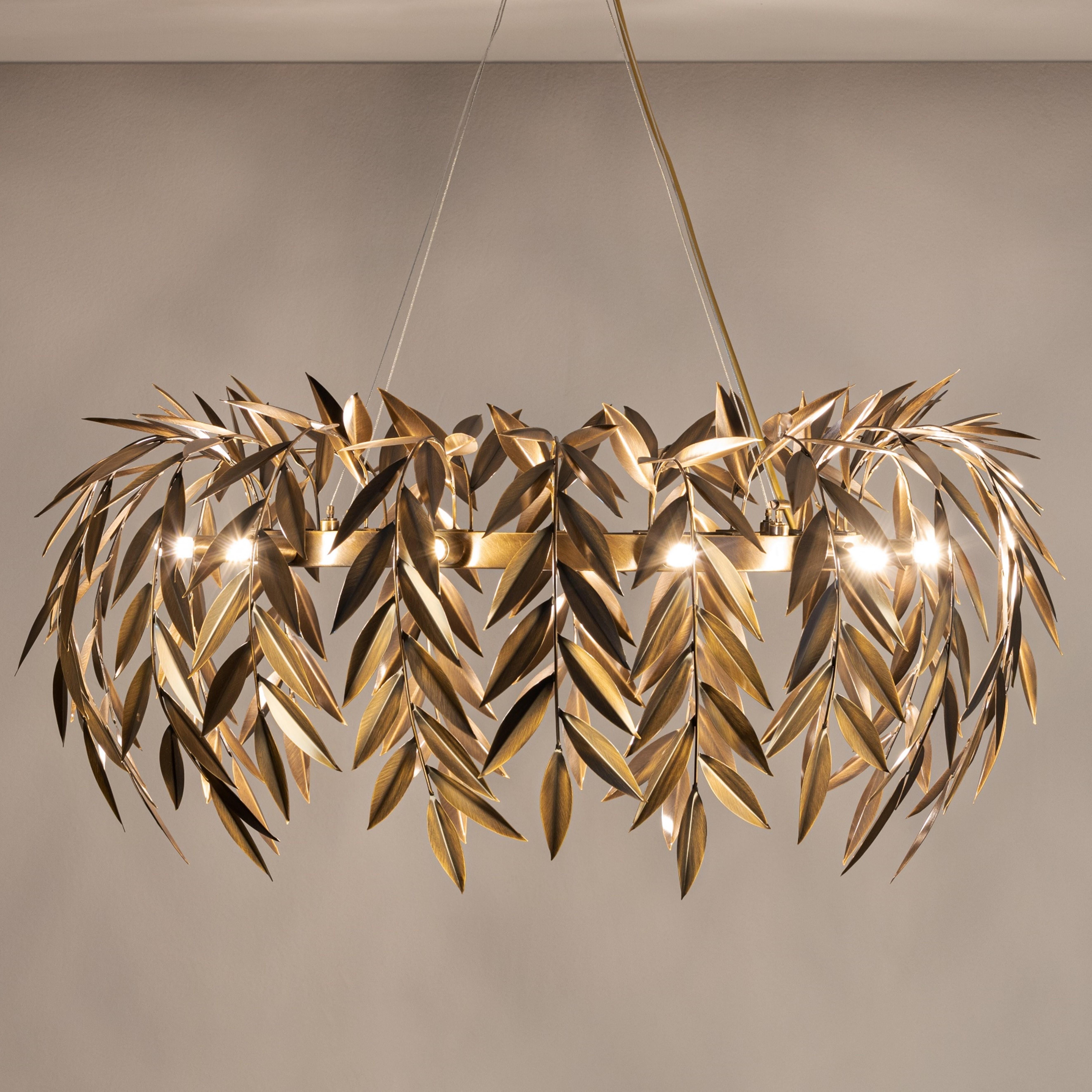 Portuguese Azores Chandelier, Oxidized Brushed Brass, InsidherLand by Joana Santos Barbosa For Sale