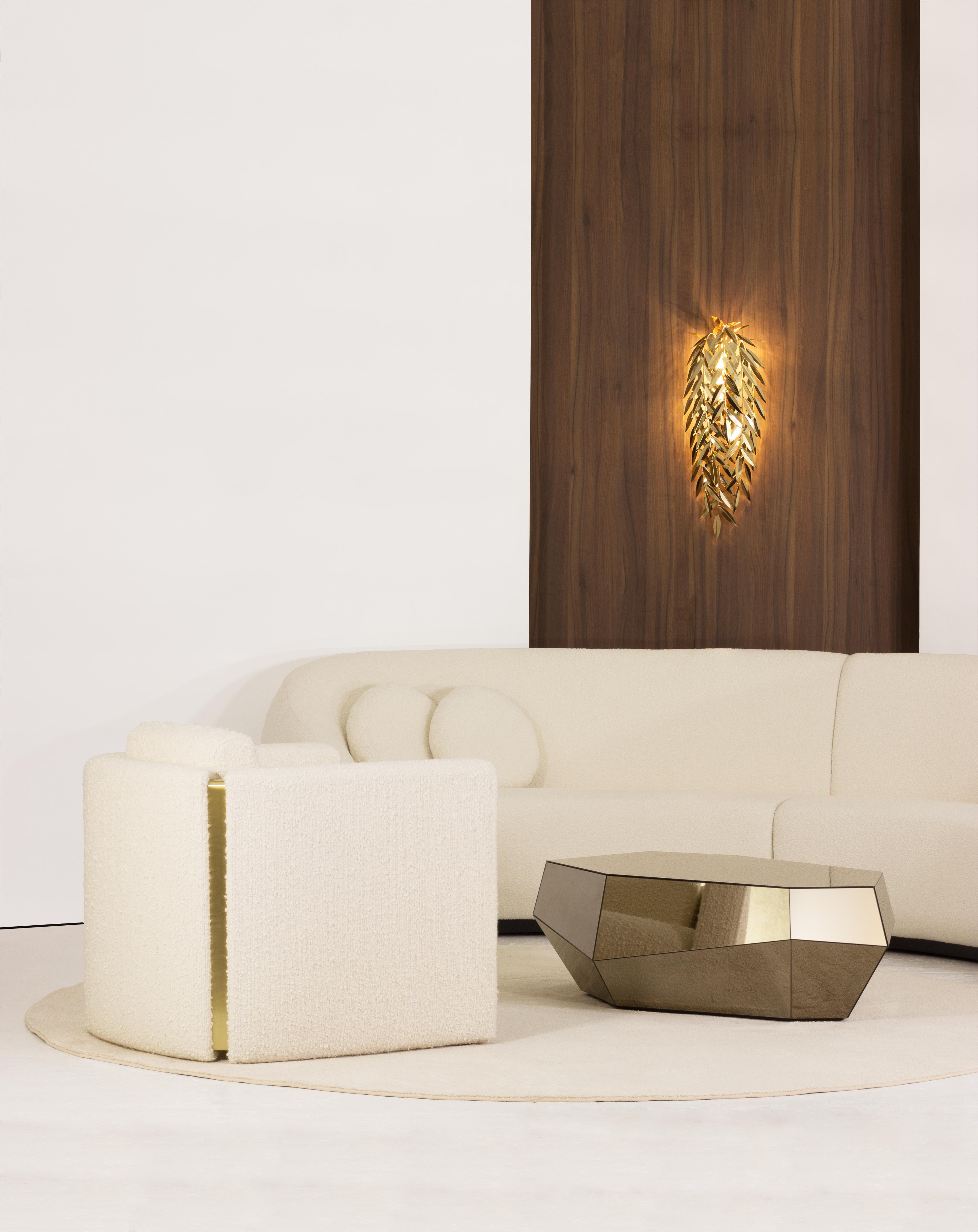 Azores Wall Lamp, Polished Gold, InsidherLand by Joana Santos Barbosa For Sale 1