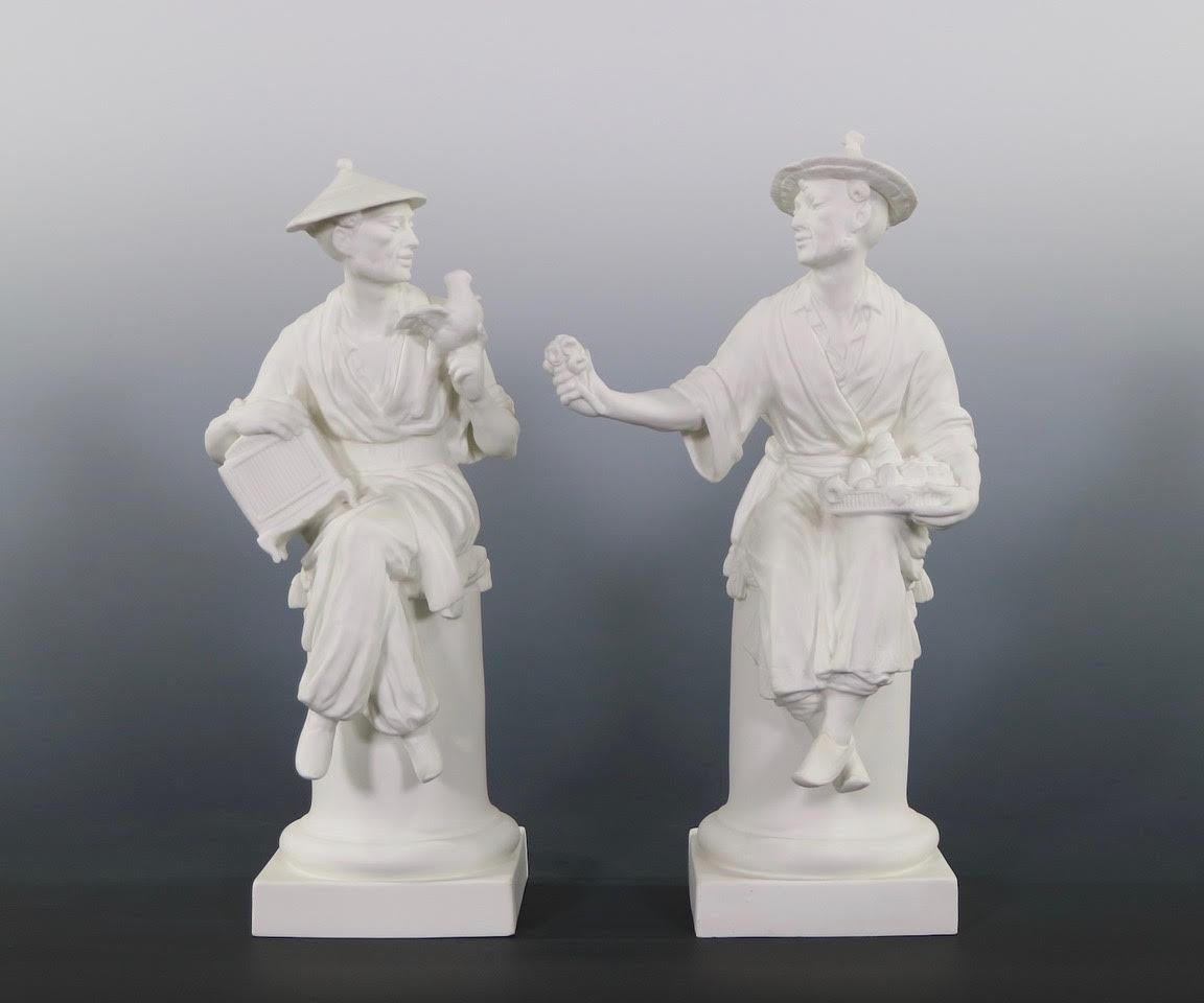 Azori for Royal Worcester English Hollywood Regency Pair of Chinoiserie Figures 4