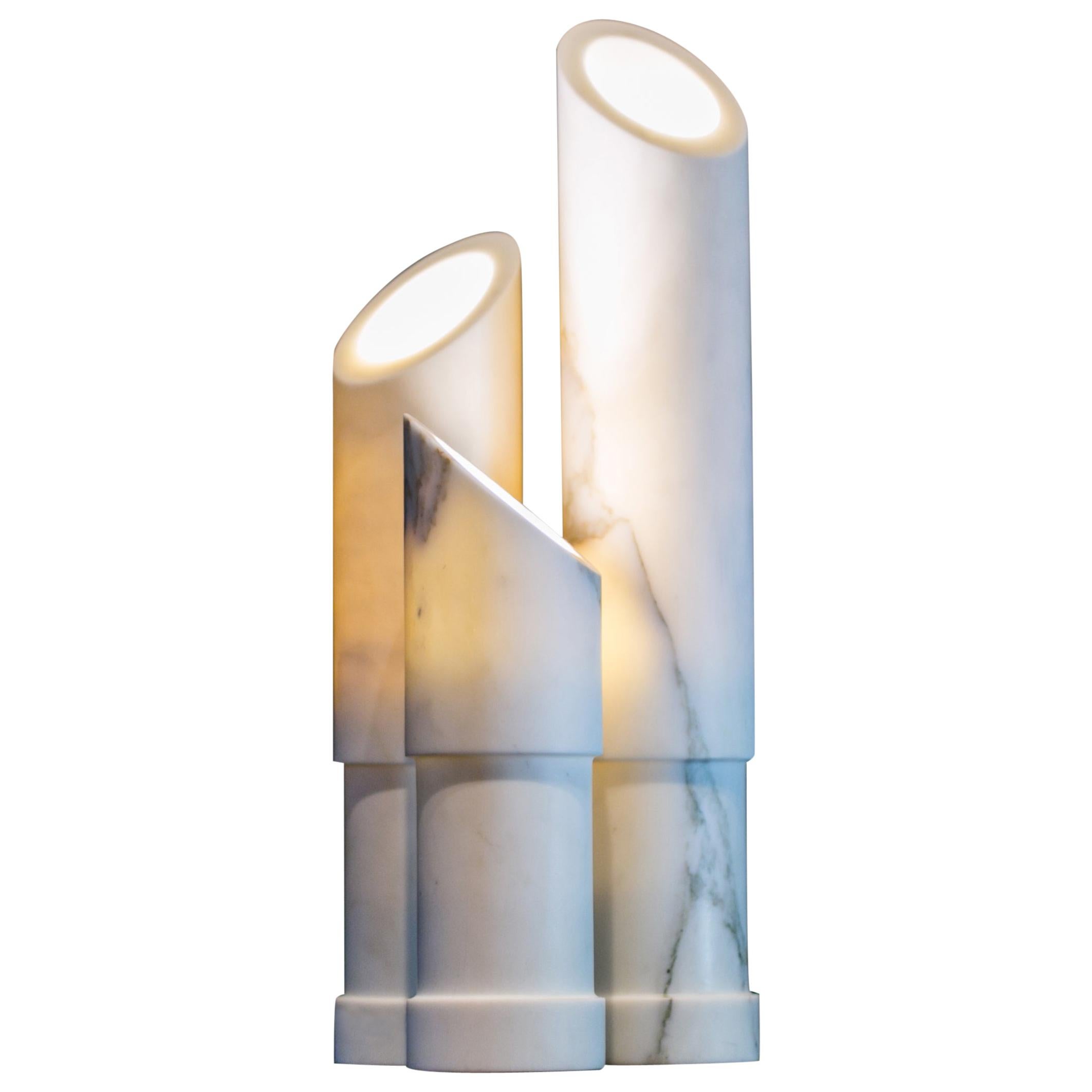 Azoth Lamp Marble by Michel Amar For Sale