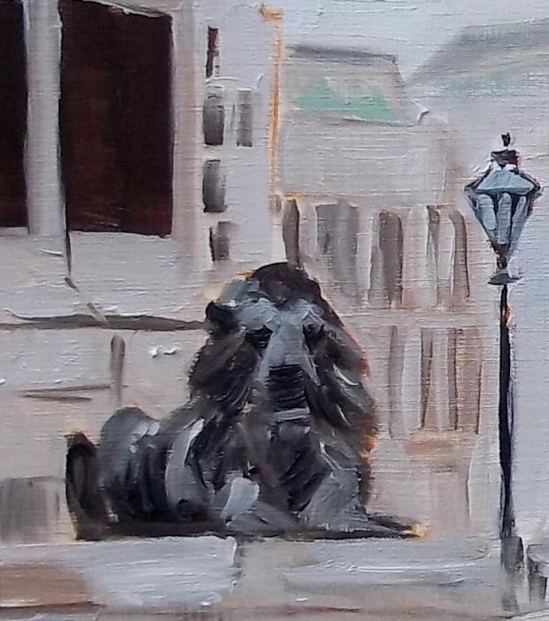 Trafalgar Square - Painting by  Azra Iqbal