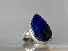 Azrurite silver ring
