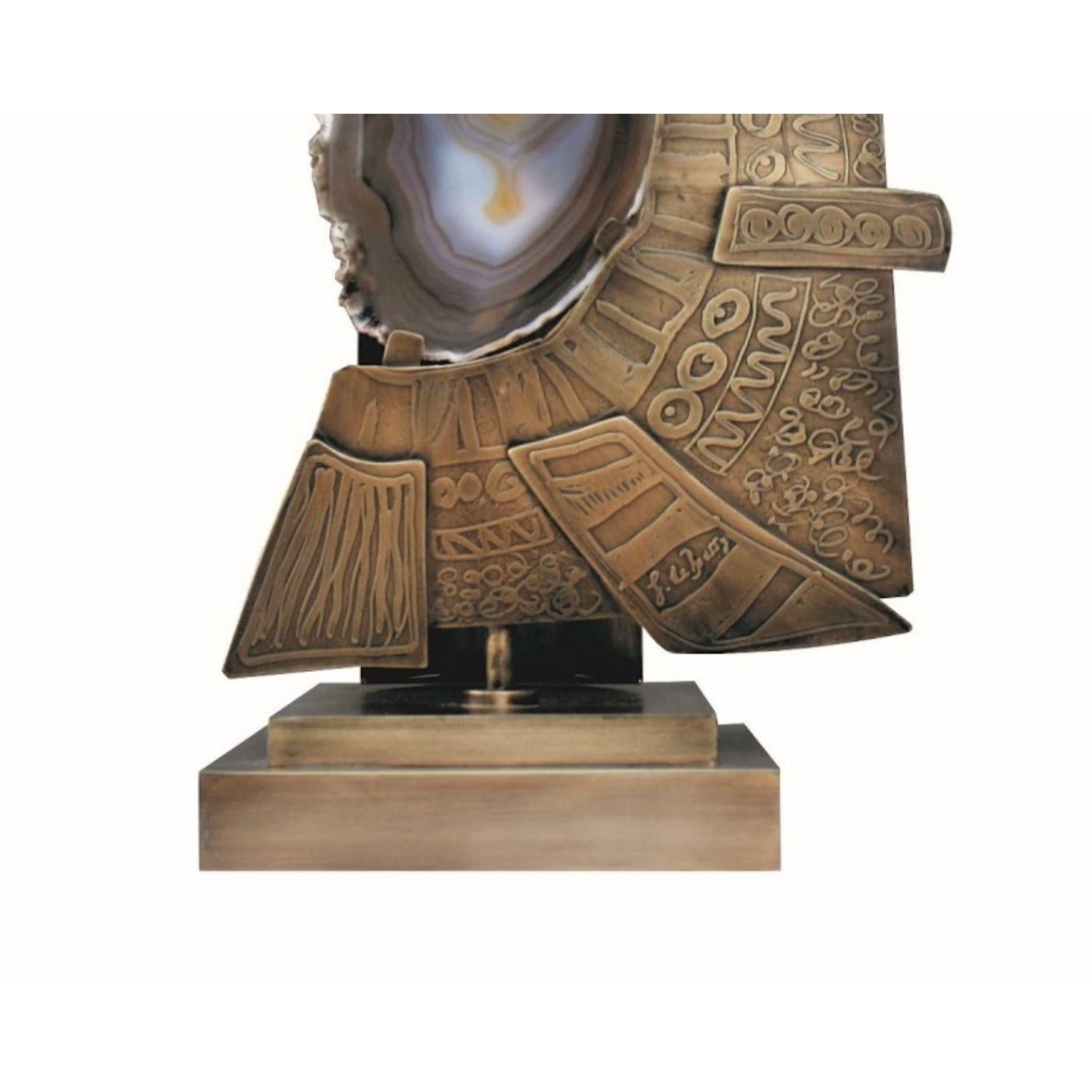 Indonesian Aztec Agate Stone Stand by Felix de Boussy, Brutalist Be