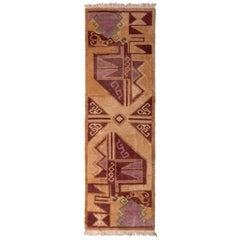 Rug & Kilim's Aztec Inspired Runner Beige-Brown Maroon Tribal Rug