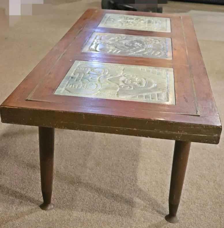 Aztec Motif Insert Coffee Table For Sale 1