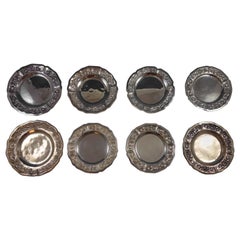 Ensemble de 8 assiettes à dessert en argent sterling Aztec Rose de Maciel/ Sanborns