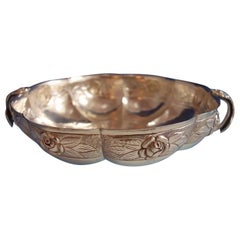 Bol en argent sterling mexicain Aztec Rose de Sanborns, Mexique