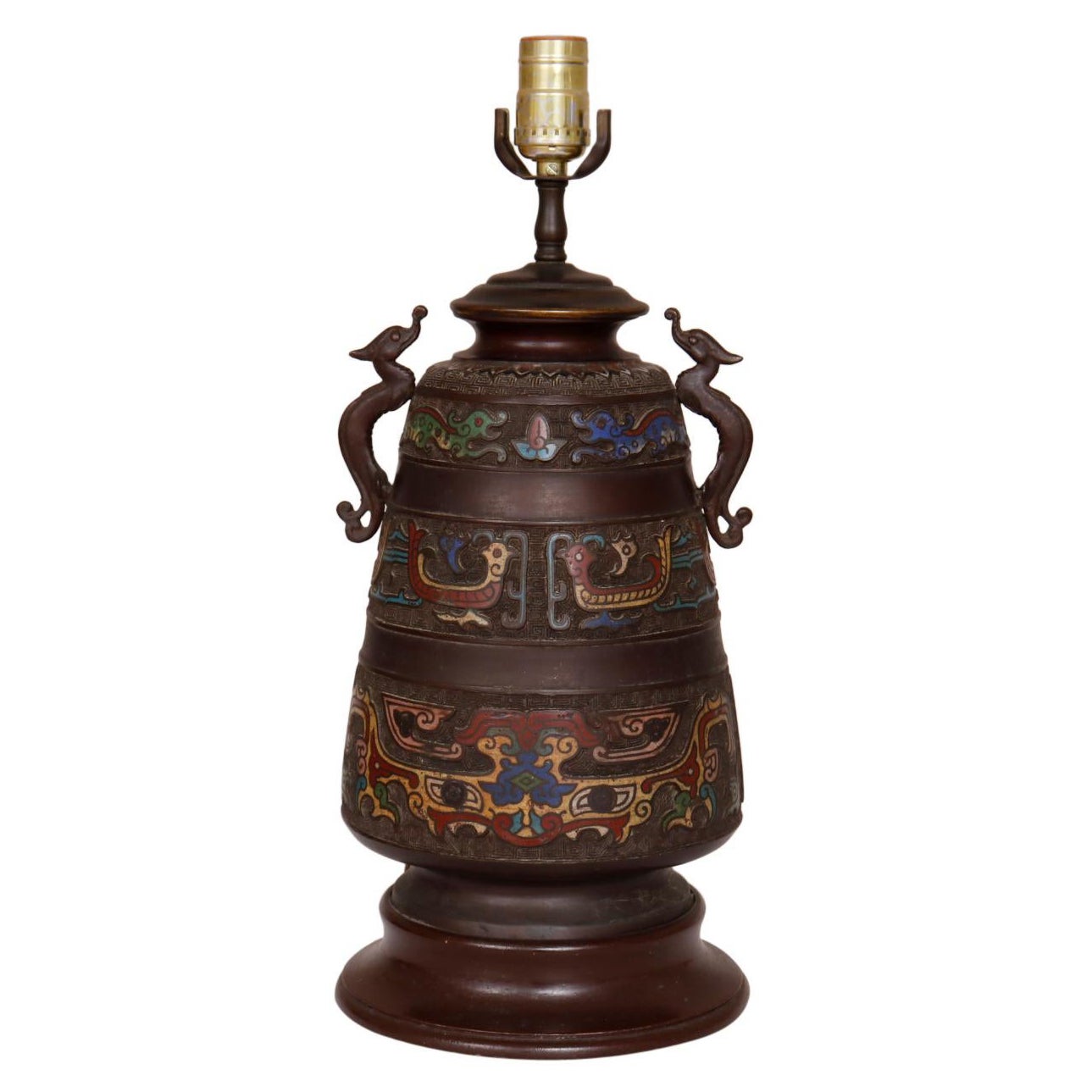 Aztec Style Metal Table Lamp