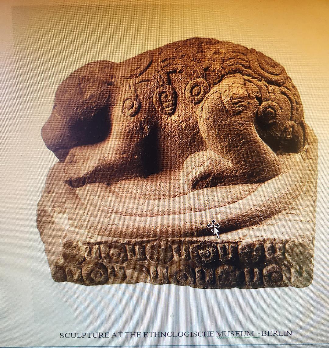 Carved Aztec  Water Dog/ Ahuitzotl, W Raised Paw, Pre-1970 UNESCO-Compliant Provenance For Sale
