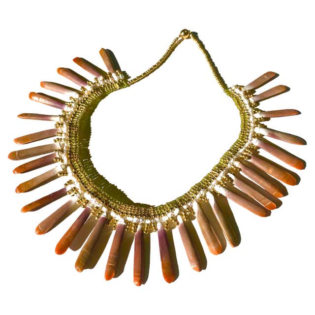 Gaia's Gold Path Statement Necklace For Sale at 1stDibs