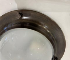 Azucena, plafonnier encastré en laiton vieilli, 1960, Italie, milieu du siècle dernier