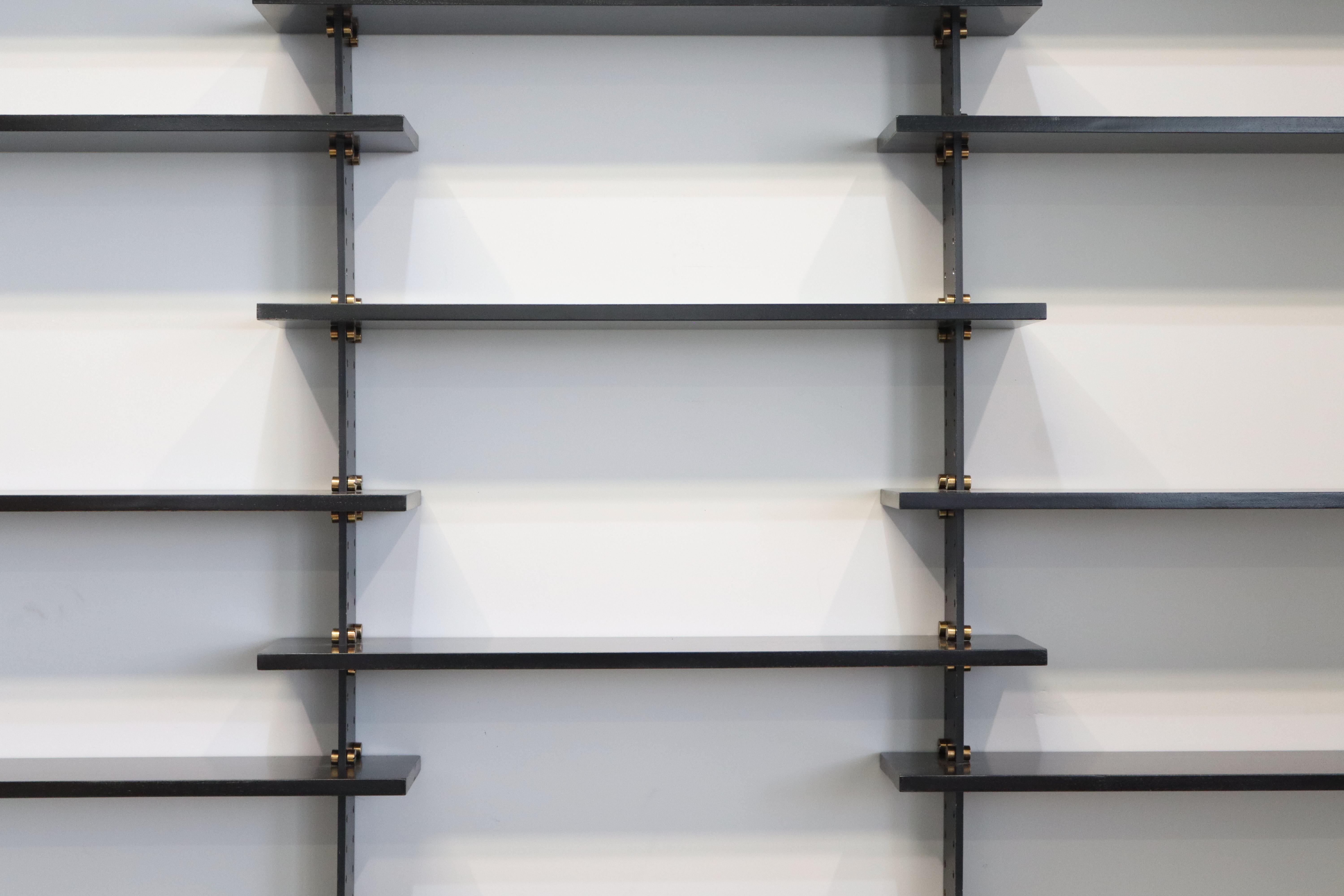 Azucena Ignazio Gardella Custodia per libri LB2 Ottone legno ebanizzato in vendita 5
