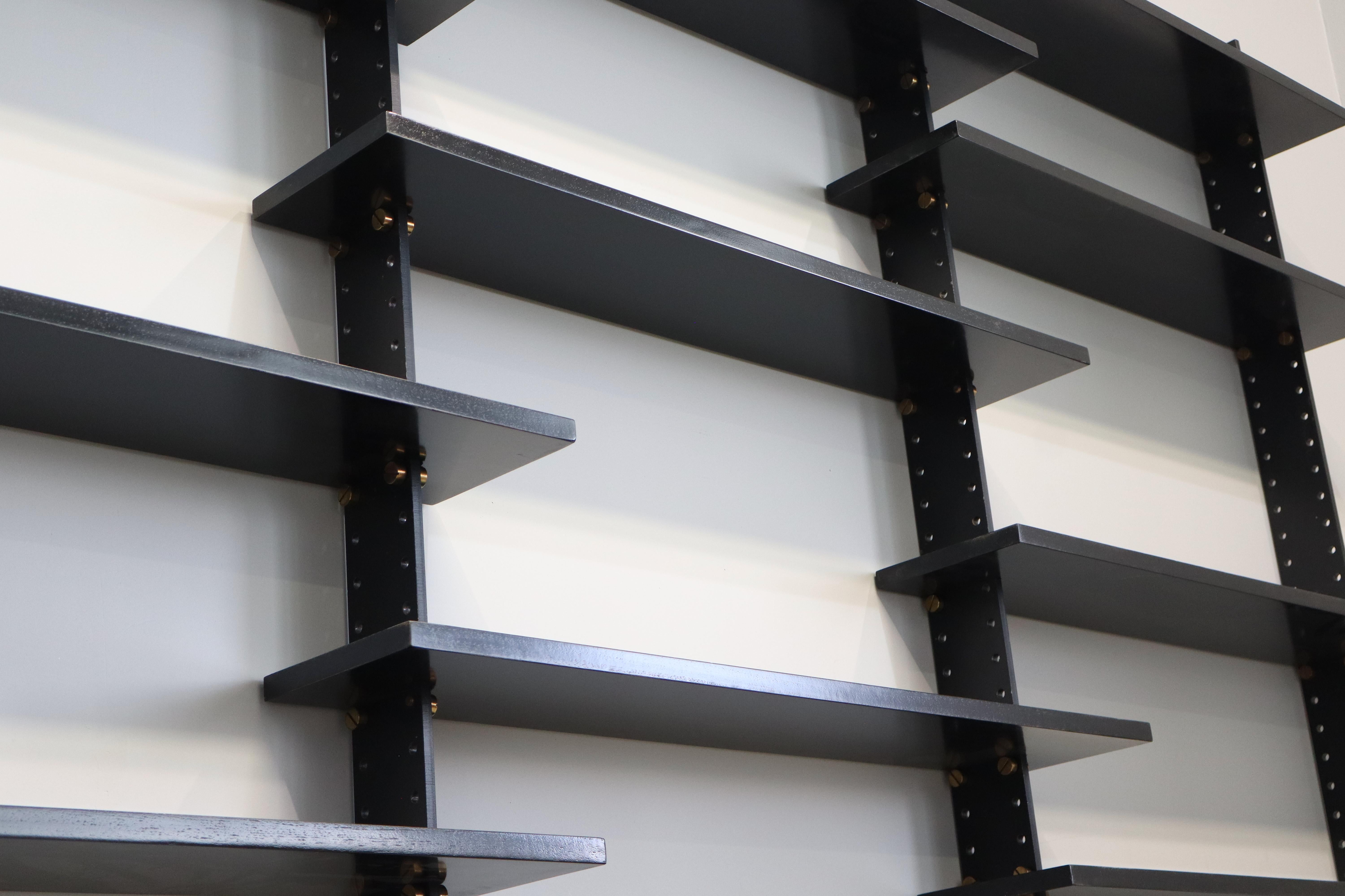 Azucena Ignazio Gardella Custodia per libri LB2 Ottone legno ebanizzato in vendita 7