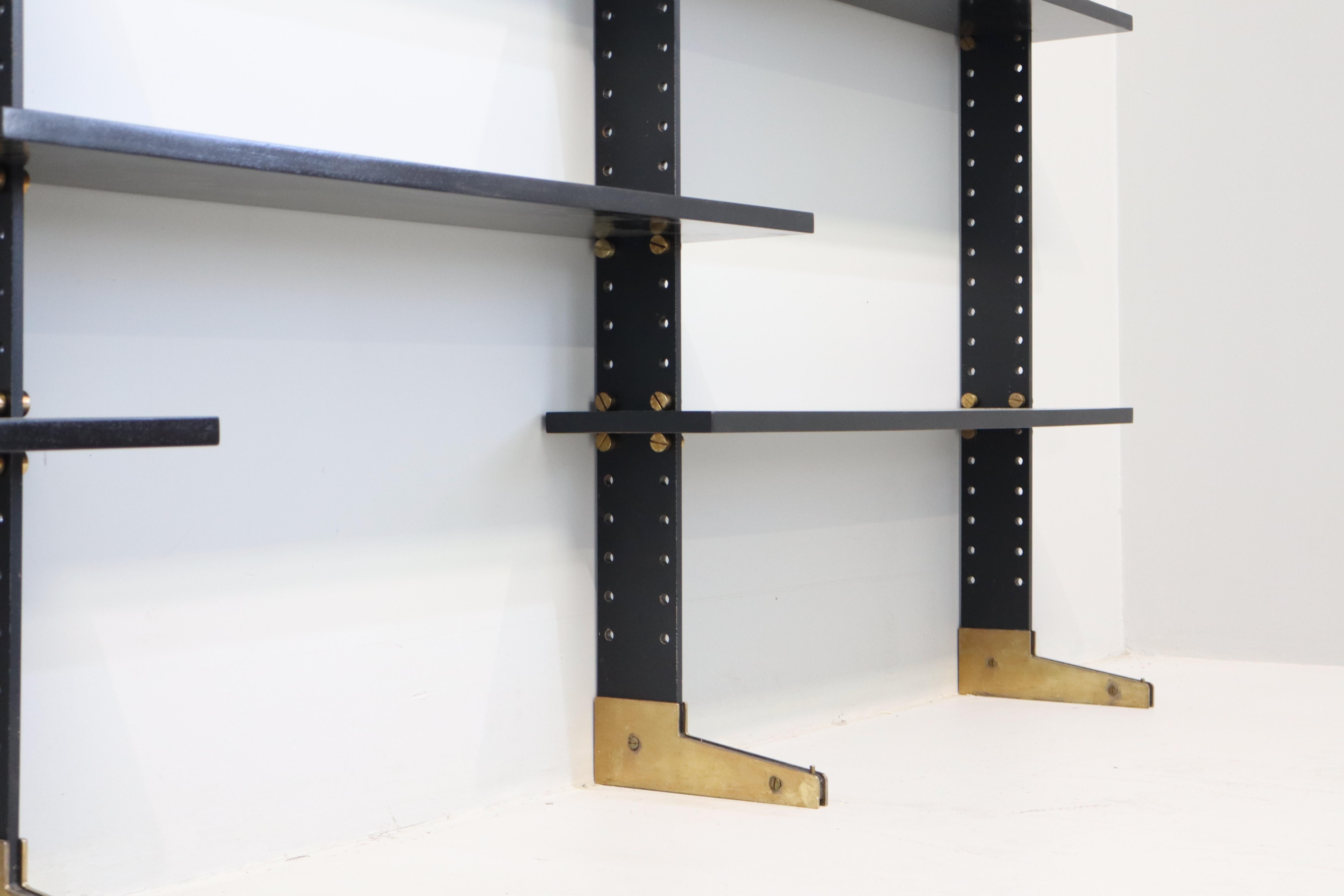 Azucena Ignazio Gardella Custodia per libri LB2 Ottone legno ebanizzato in vendita 8
