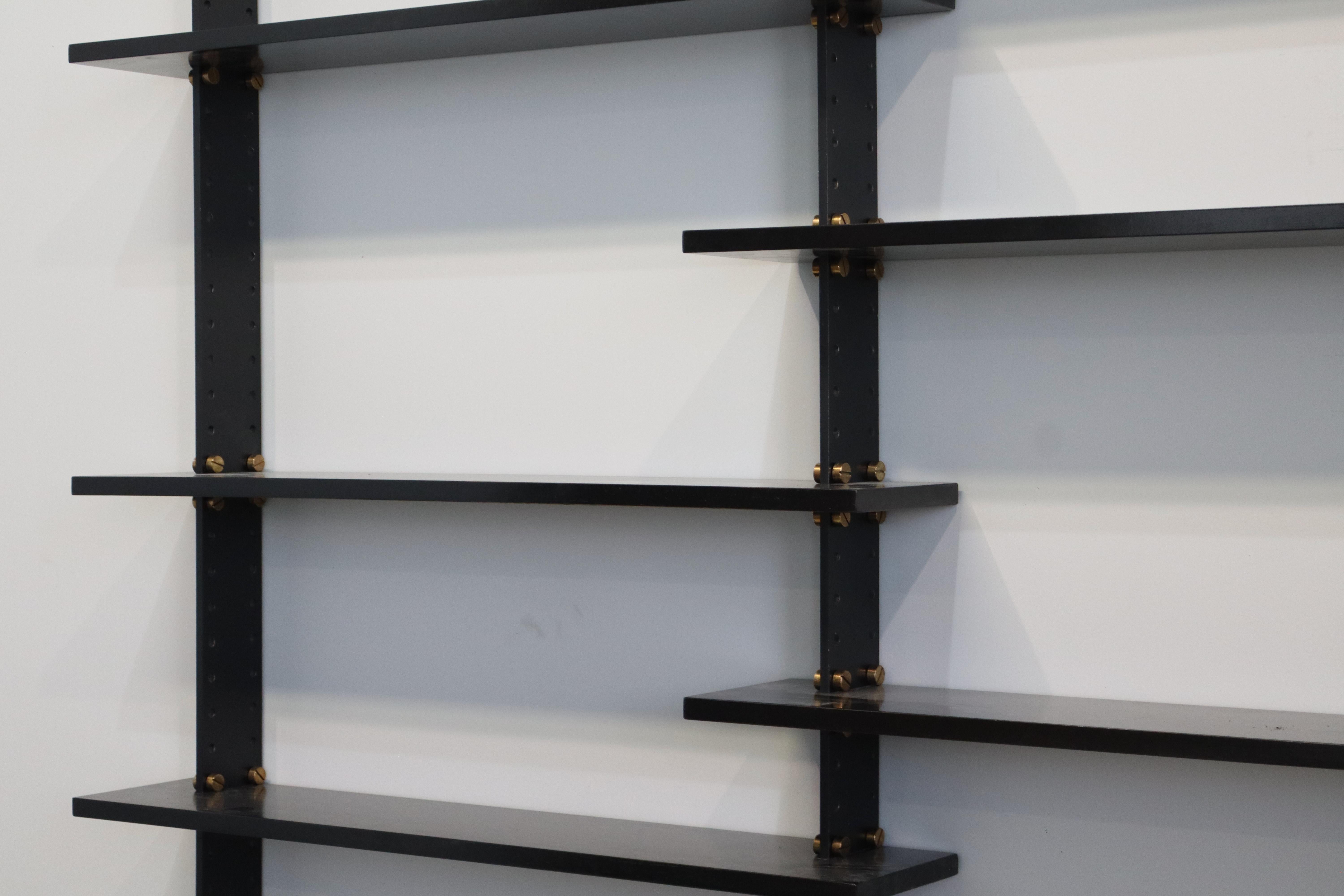 Italiano Azucena Ignazio Gardella Custodia per libri LB2 Ottone legno ebanizzato in vendita