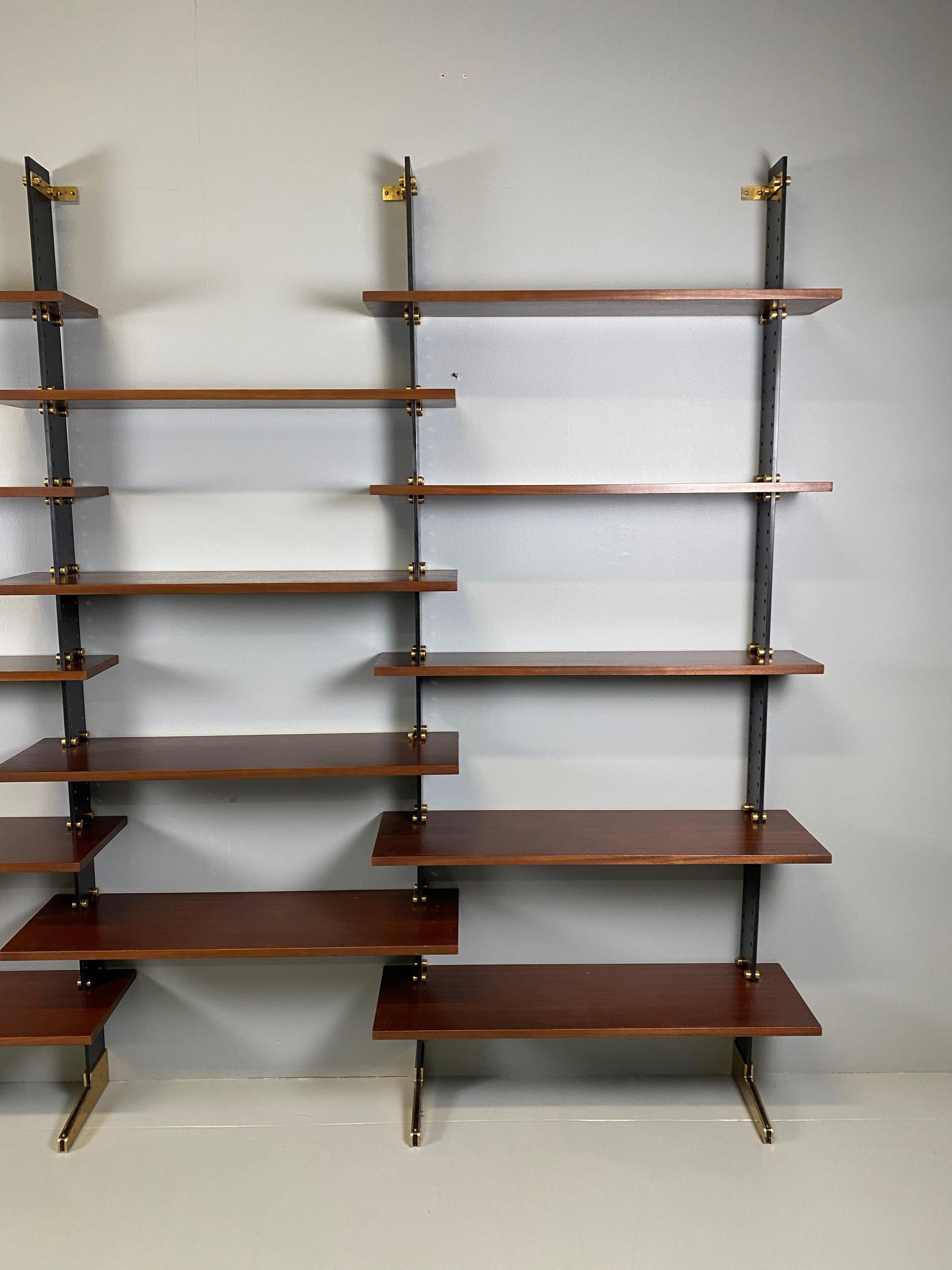 Azucena Ignazio Gardella Book Case LB2 Brass Mahogany 1