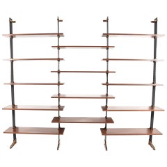 Azucena Ignazio Gardella Book Case LB2 Brass Mahogany