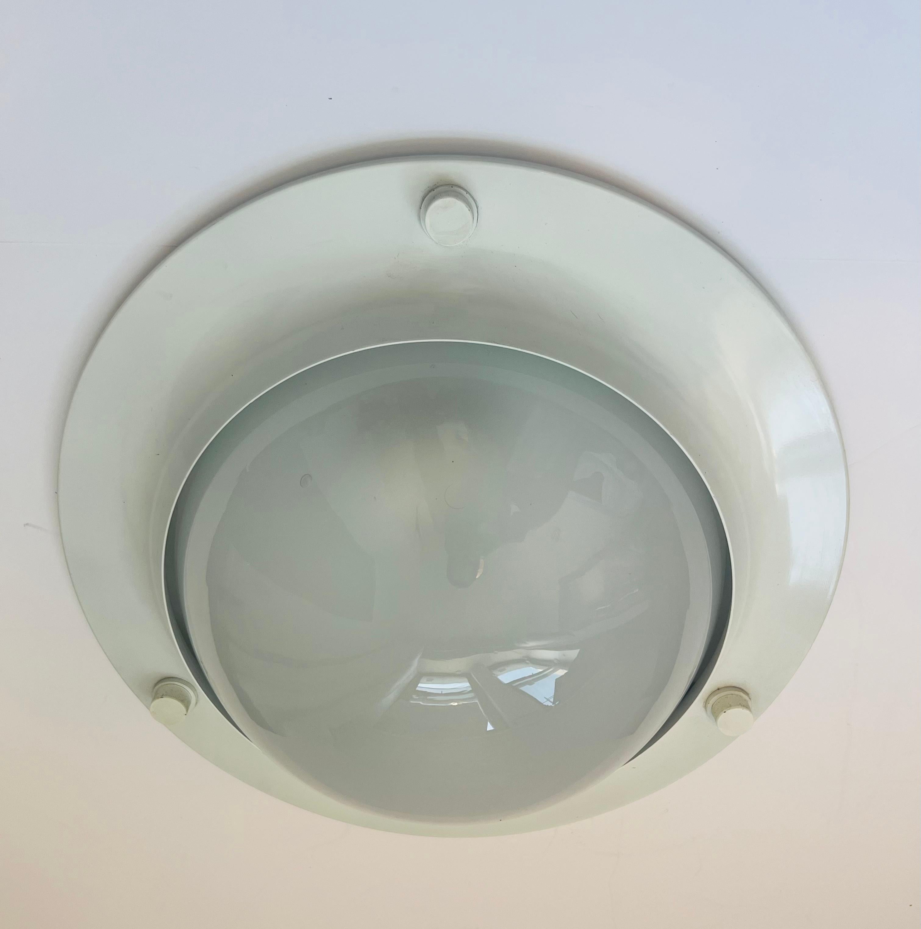 Azucena Italian Nautical Space Age 1960s Flush Ceiling Lamp Mid Century  4
