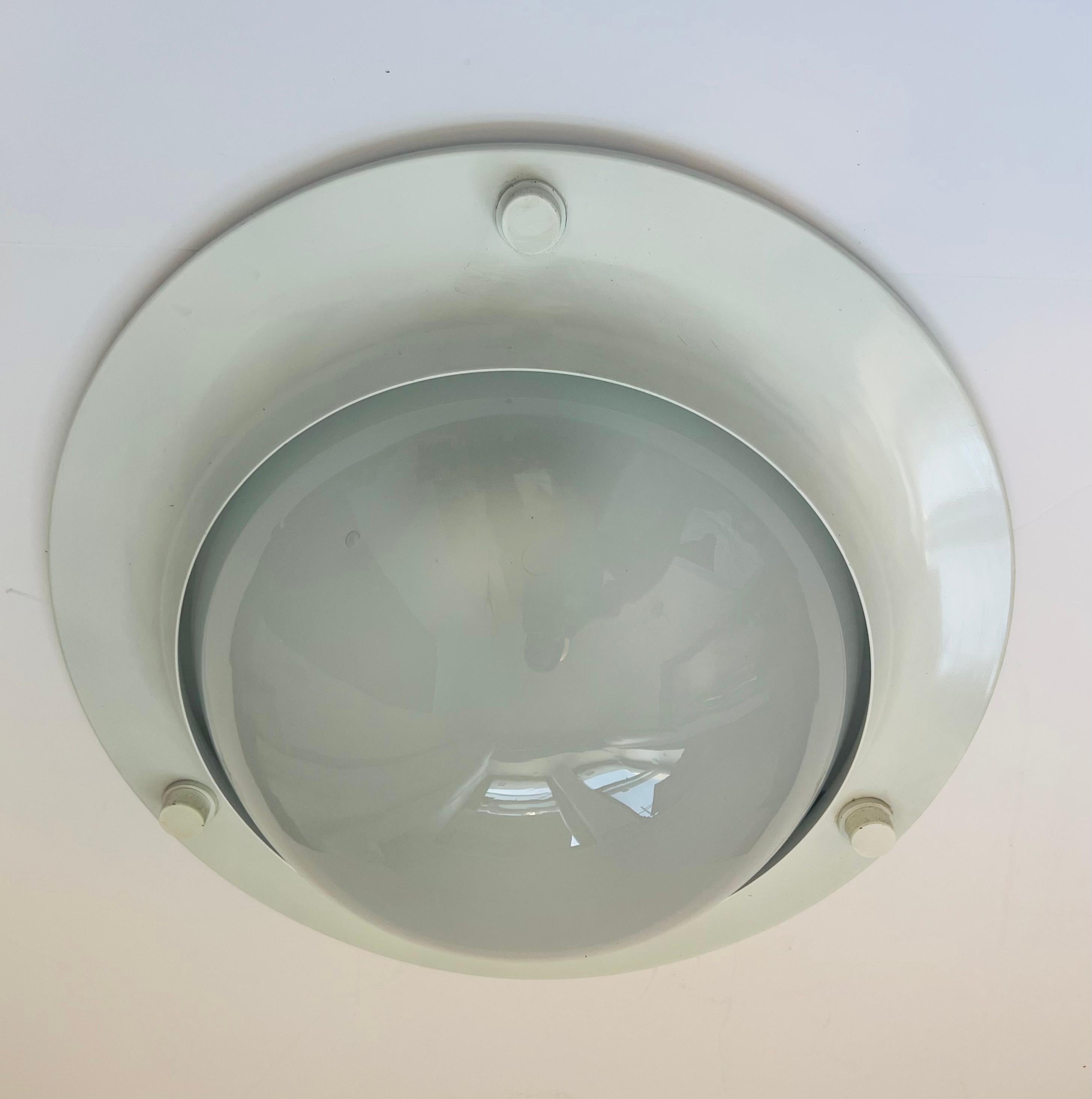 Azucena Italian Nautical Space Age 1960s Flush Ceiling Lamp Mid Century  6