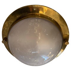 Azucena Italian Nautical Tommy 1960s Flush Celing Lamp Small