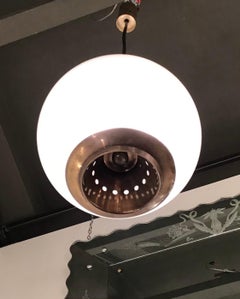 Azucena Luigi Caccia Dominioni Chandelier Brass Glass, 1950, Italy